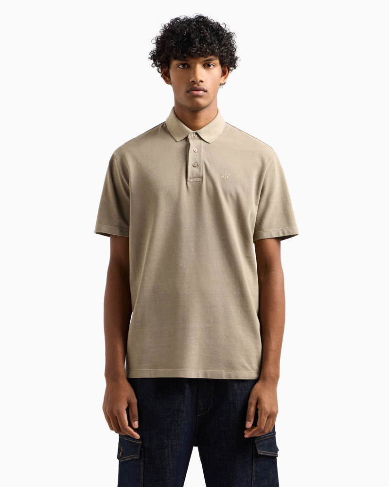 Armani Exchange Polo Uomo Urban Heights, Embroidered Logo Roasted Cashews