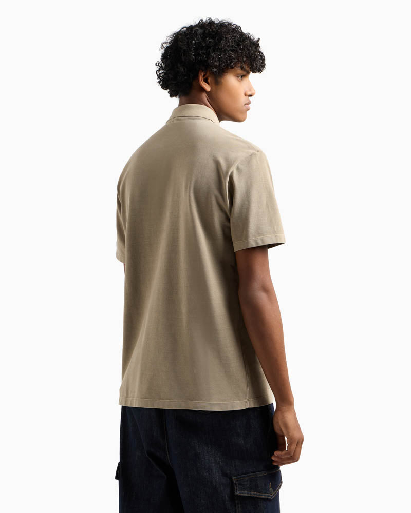 Armani Exchange Polo Uomo Urban Heights, Embroidered Logo Roasted Cashews