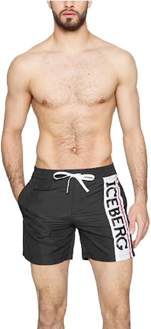 Iceberg Costume Pantaloncino Uomo ICE2MBM02 Bicolor Stampa Logo