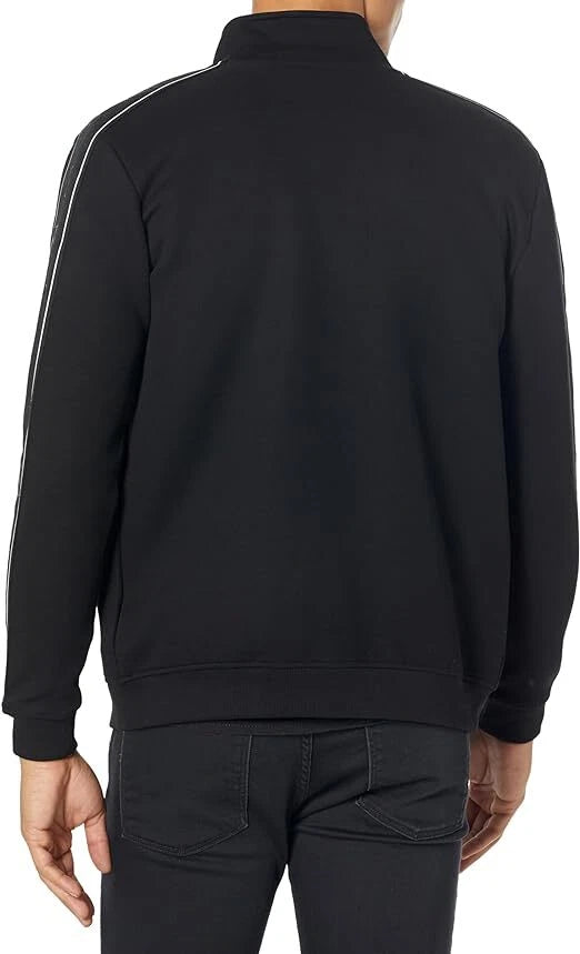 Guess Felpa Uomo Zip Z2YQ10KB3P2 Banda Logo Nero