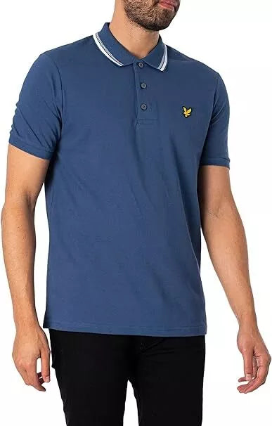 Lyle & Scott Uomo Polo con Riga tratteggiata