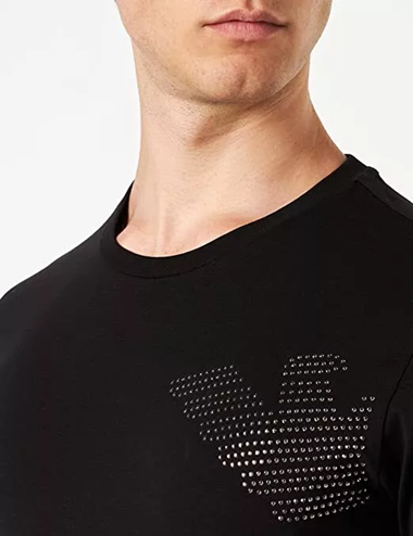 Emporio Armani Crew Neck T-Shirt Big Eagle Uomo, Nero