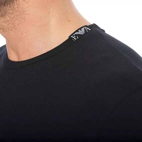Emporio Armani Iconic Lounge - T-Shirt in Piquet Elasticizzato
