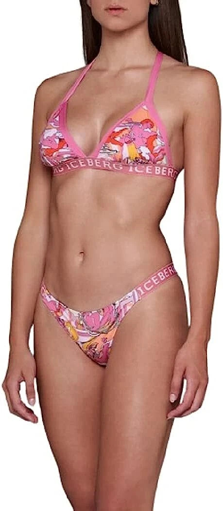Iceberg Bikini Donna Multicolor Reggiseno + Slip Logo Fantasy Abstract