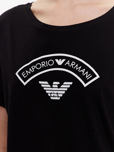 Emporio Armani T-Shirt Donna 164340 Logomania Nero