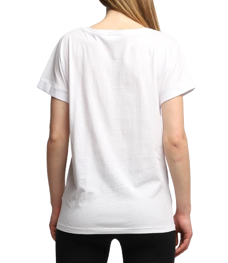 Emporio Armani T-Shirt Donna 164340 Logo mania Silver