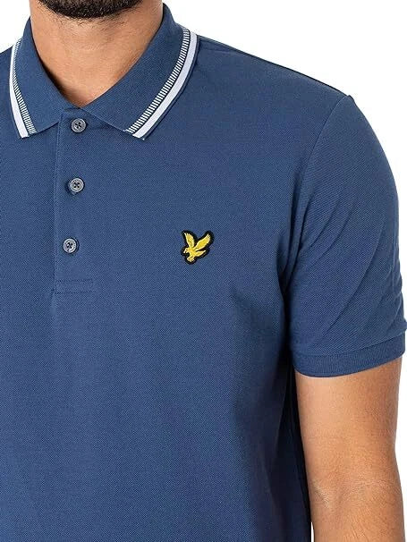 Lyle & Scott Uomo Polo con Riga tratteggiata