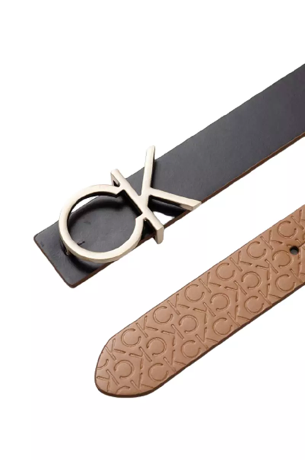 Calvin Klein Cintura Donna Reversibile Logo Color Brown Sugar/Black