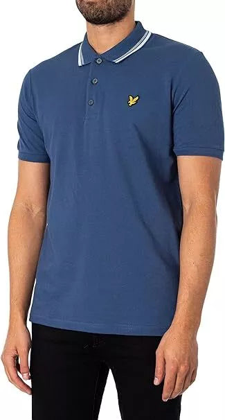 Lyle & Scott Uomo Polo con Riga tratteggiata