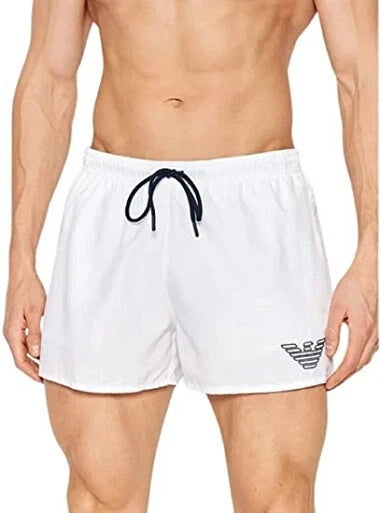 Emporio Armani Swimwear – Boxer Essential Costume da Bagno Uomo | Bianco