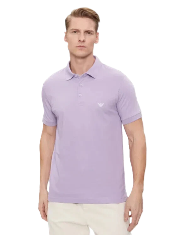 Emporio Armani Polo Embroidery Logo Uomo Glicine