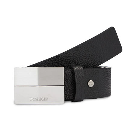 Calvin Klein ADJ Cintura Uomo K50K510935 Logo Silver Satinato