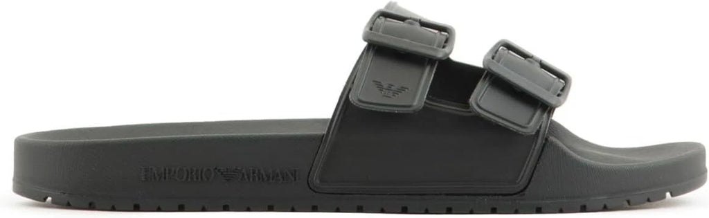 Emporio Armani Sandalo Double Buckle Slides Nero Unisex