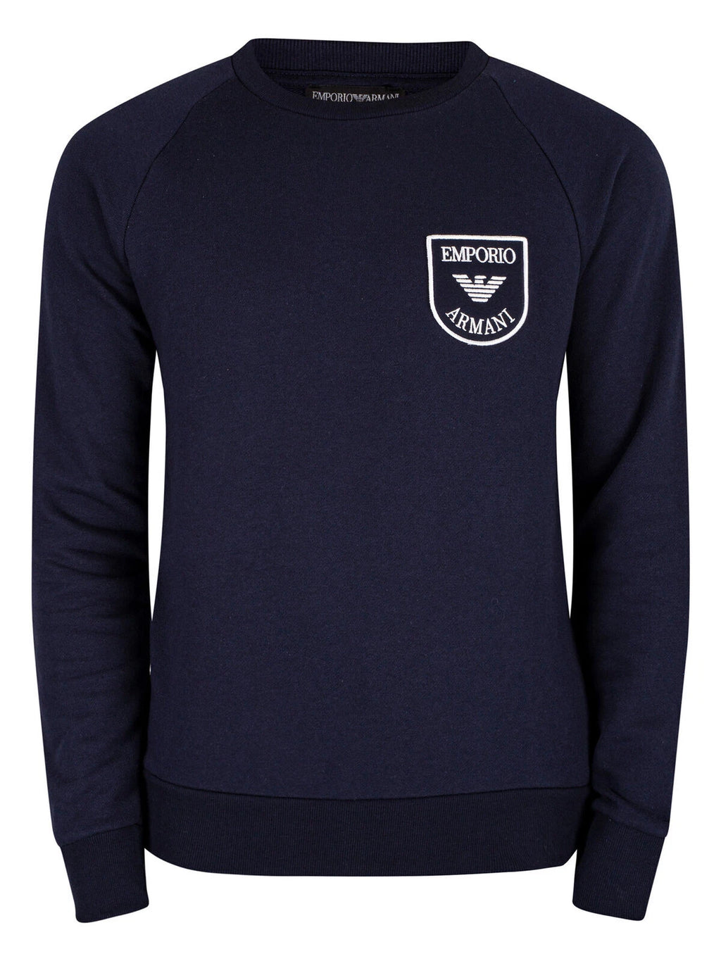 Emporio Armani Sweater+Trousers Iconic Terry Blu - Felpa + Pantaloni Uomo