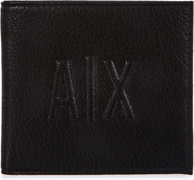 ARMANI EXCHANGE Portafoglio da uomo Bifold, con logo in rilievo