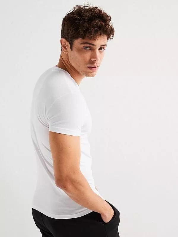 Emporio Armani Iconic Lounge - T-Shirt in Piquet Elasticizzato