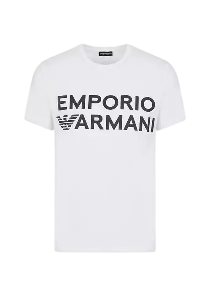 Emporio Armani T-shirt Uomo Manica Corta con Stampa Logo Band