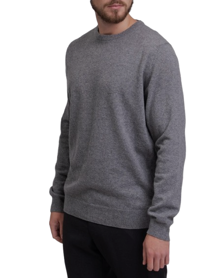 Maglione Henry Cotton's Girocollo Uomo 100% Lana, Grigio