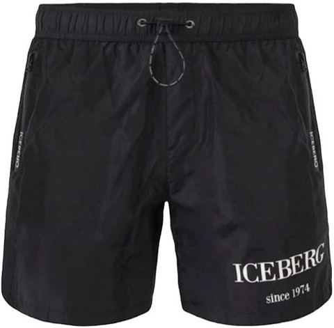 Iceberg Costume Bermuda Uomo ICE2MBM01 – Nero Stampa Logo
