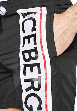 Iceberg Costume Pantaloncino Uomo ICE2MBM02 Bicolor Stampa Logo