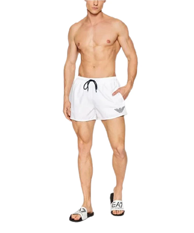 Emporio Armani Swimwear – Boxer Essential Costume da Bagno Uomo | Bianco