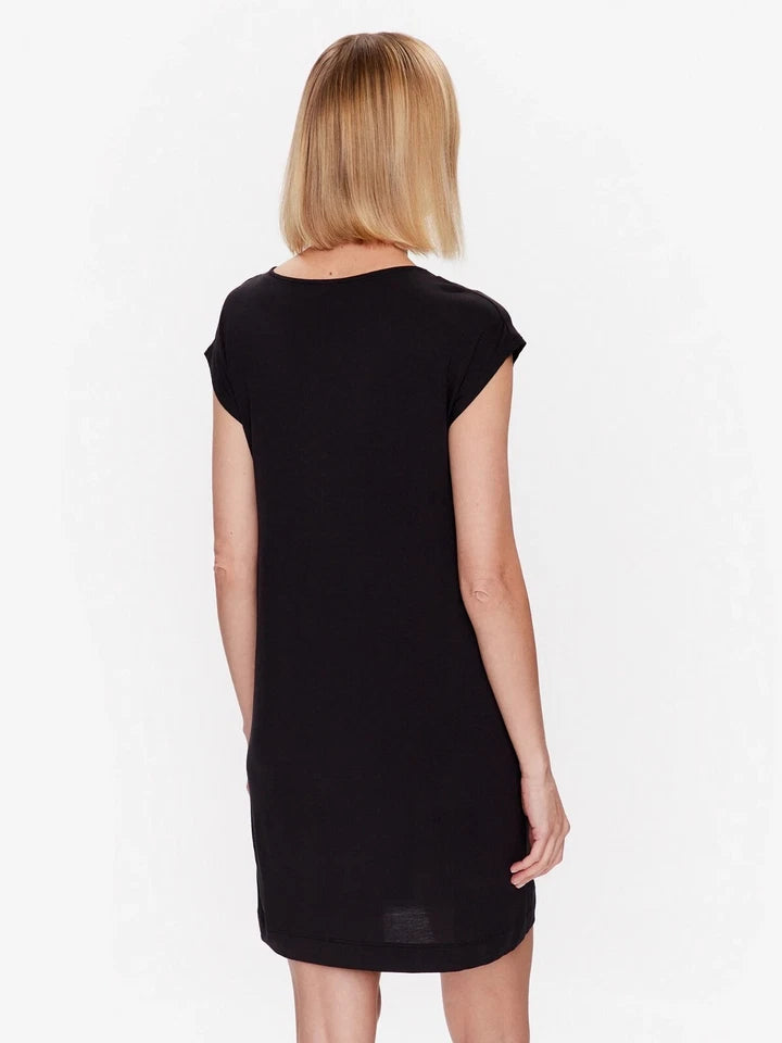 EMPORIO ARMANI Abito Corto Jersey Nero – Regular Fit