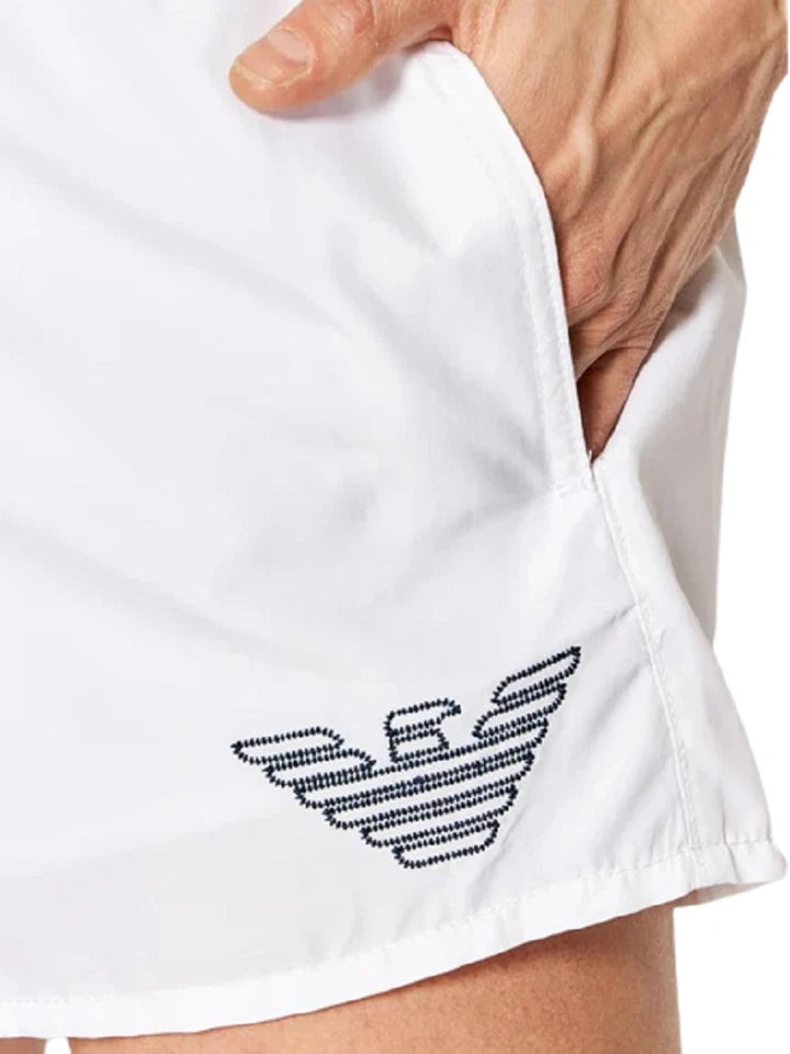 Emporio Armani Swimwear – Boxer Essential Costume da Bagno Uomo | Bianco