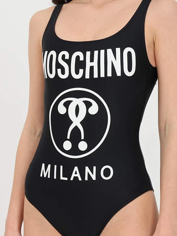 Moschino Costume Donna Body One Piece Logo Double Question Mark – Nero