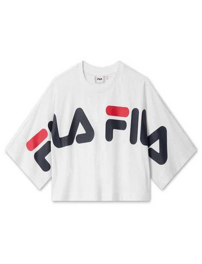 Fila T-Shirt Donna Wide Cropped White