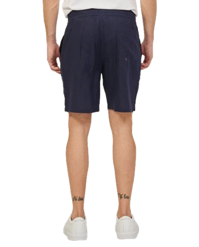 Emporio Armani Bermuda Uomo Misto Lino con Logo Ricamato – Navy Blue