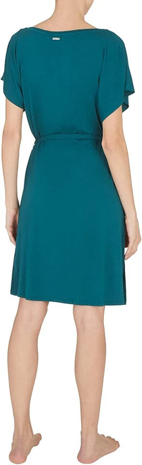 Emporio Armani Abito Donna in Viscosa Jersey – Logo Silver | Verde Tropicale