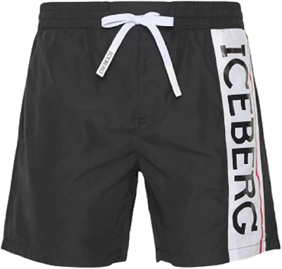 Iceberg Costume Pantaloncino Uomo ICE2MBM02 Bicolor Stampa Logo