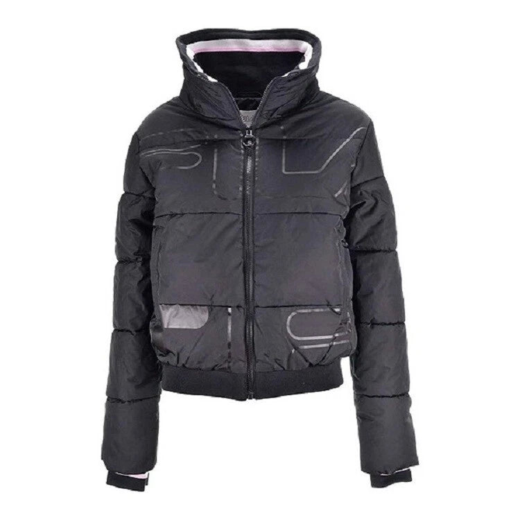 Fila – Piumino Bomber Cropped Donna Full Zip Logo Tono su Tono LAJANA | Nero
