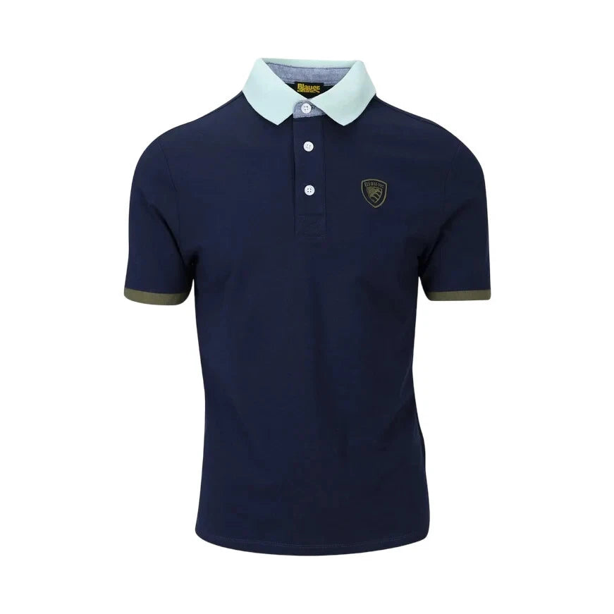 Blauer Polo Blu Uomo con Scudo Ricamato Dabney