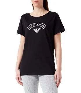 Emporio Armani T-Shirt Donna 164340 Logomania Nero