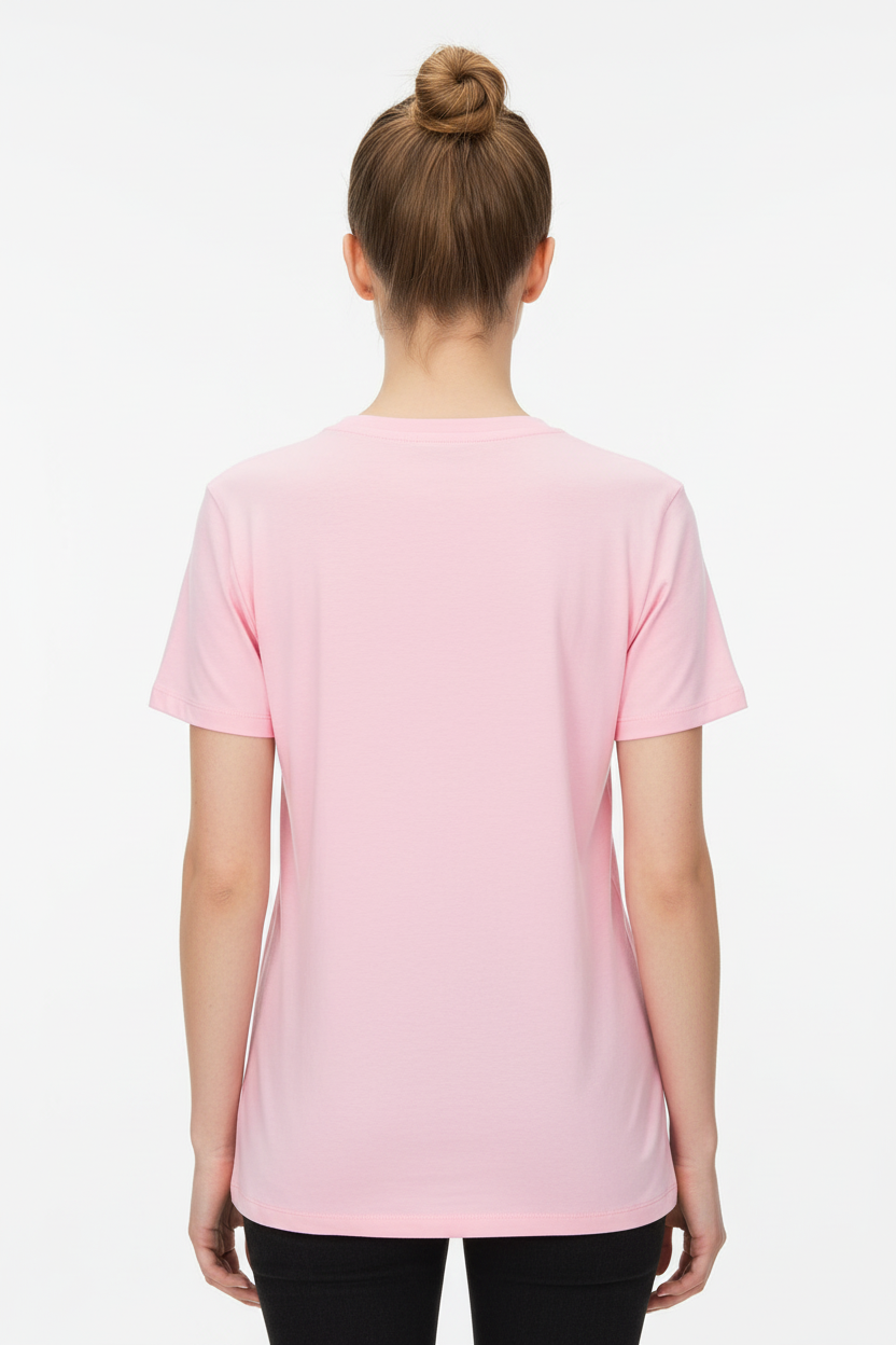 T-shirt Moschino rosa vista posteriore