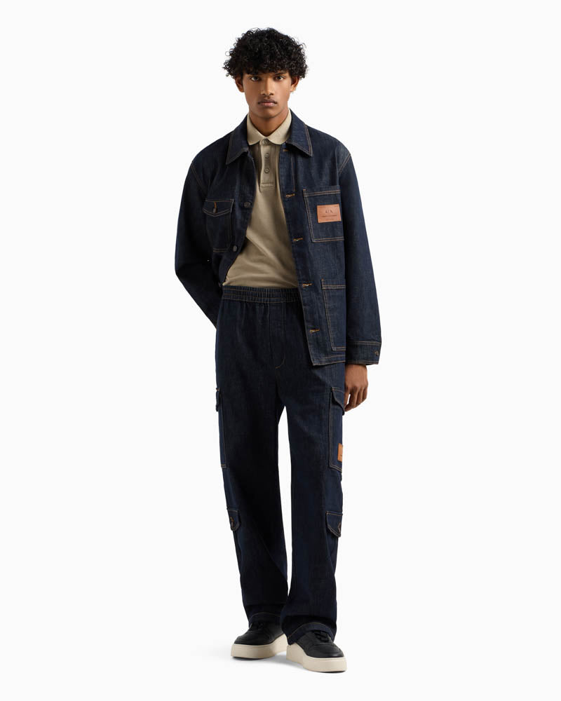 Armani Exchange Polo Uomo Urban Heights, Embroidered Logo Roasted Cashews